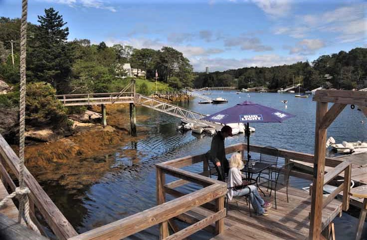 restaurant porch over water